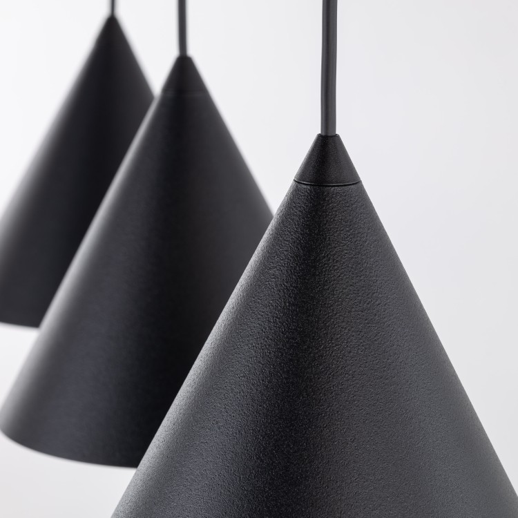 CONO BLACK Lampa wisząca S 3 Listwa 10068 TK Lighting Czarny Czarny