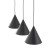 CONO BLACK Lampa wisząca S 3 Listwa 10068 TK Lighting Czarny Czarny