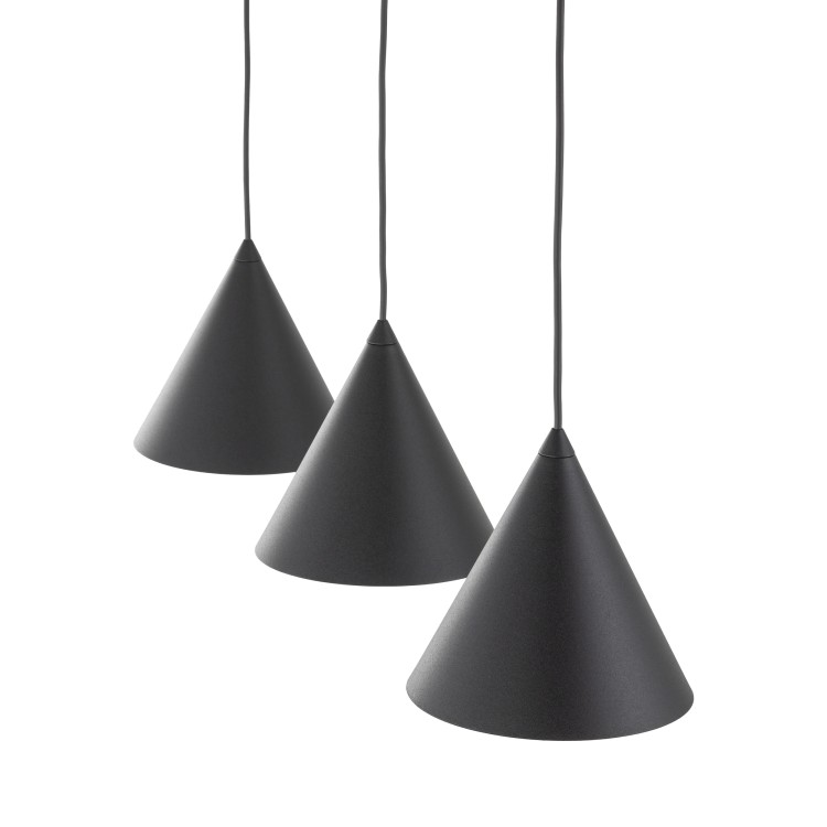 CONO BLACK Lampa wisząca S 3 Listwa 10068 TK Lighting Czarny Czarny