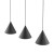 CONO BLACK Lampa wisząca S 3 Listwa 10068 TK Lighting Czarny Czarny
