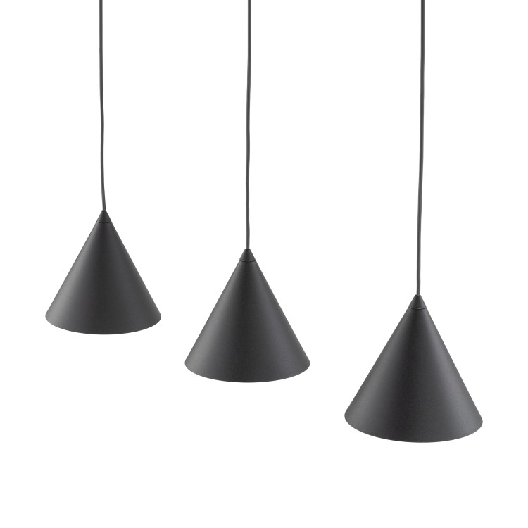 CONO BLACK Lampa wisząca S 3 Listwa 10068 TK Lighting Czarny Czarny