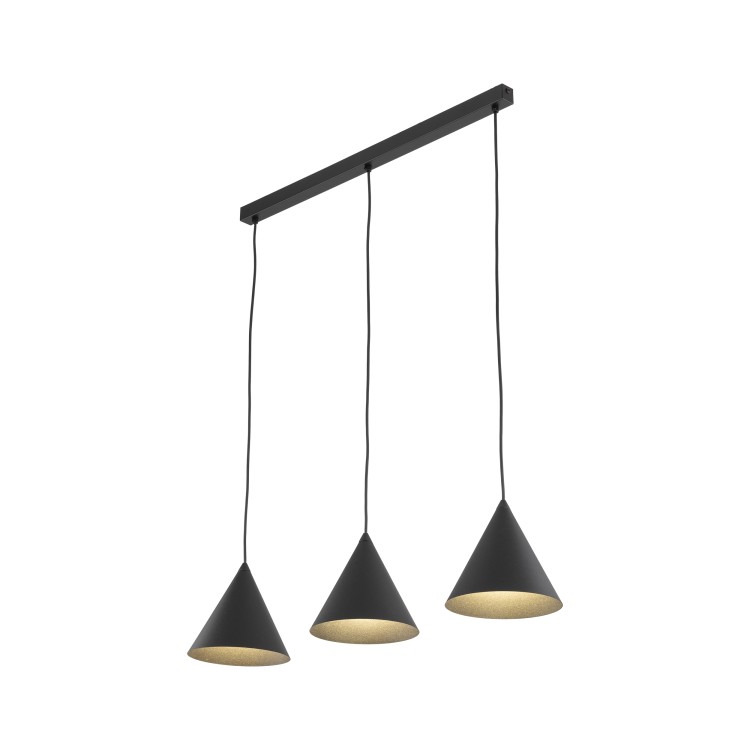 CONO BLACK Lampa wisząca S 3 Listwa 10068 TK Lighting Czarny Czarny