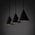 CONO BLACK Lampa wisząca S 3 Listwa 10068 TK Lighting Czarny Czarny