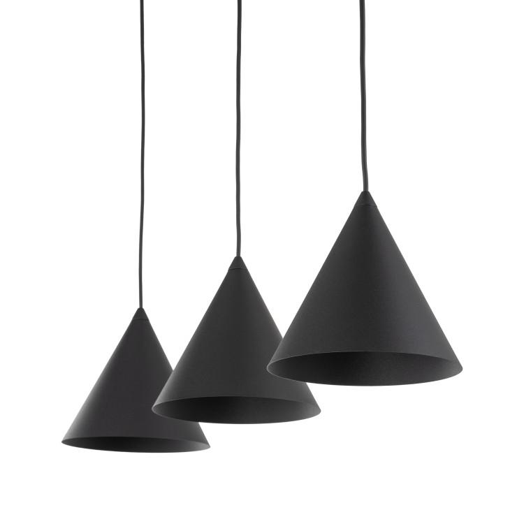 CONO BLACK Lampa wisząca S 3 Listwa 10068 TK Lighting Czarny Czarny