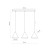 CONO BLACK Lampa wisząca S 3 Listwa 10068 TK Lighting Czarny Czarny
