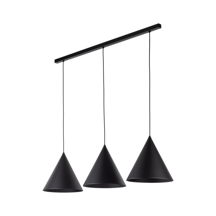 CONO BLACK Lampa wisząca L 3 Listwa 10060 TK Lighting Czarny Czarny