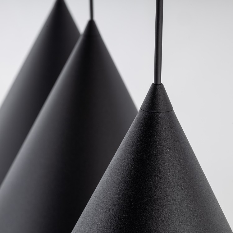 CONO BLACK Lampa wisząca L 3 Listwa 10060 TK Lighting Czarny Czarny