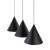 CONO BLACK Lampa wisząca L 3 Listwa 10060 TK Lighting Czarny Czarny