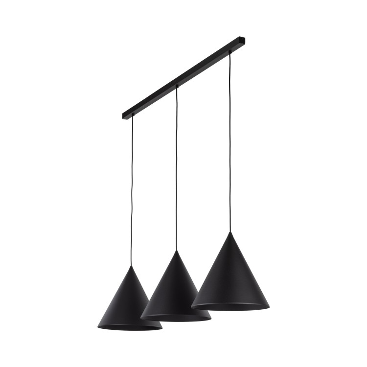 CONO BLACK Lampa wisząca L 3 Listwa 10060 TK Lighting Czarny Czarny