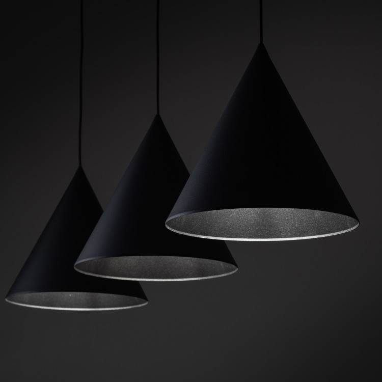 CONO BLACK Lampa wisząca L 3 Listwa 10060 TK Lighting Czarny Czarny