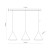 CONO BLACK Lampa wisząca L 3 Listwa 10060 TK Lighting Czarny Czarny