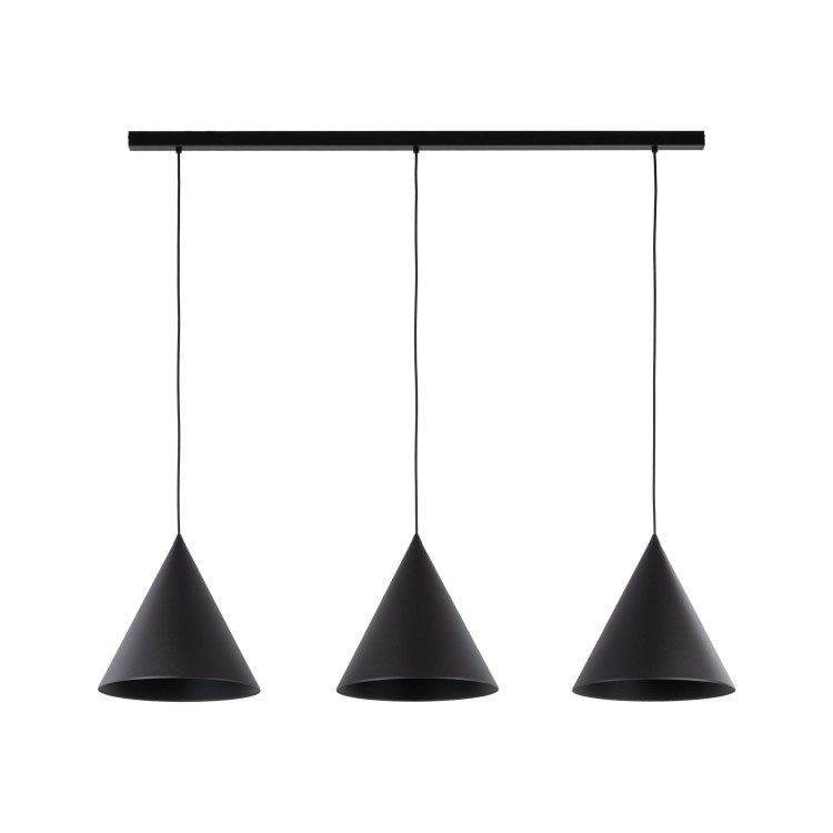 CONO BLACK Lampa wisząca L 3 Listwa 10060 TK Lighting Czarny Czarny
