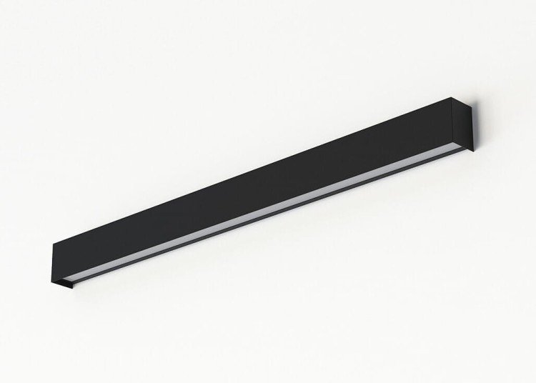 Oprawa liniowa ścienna STRAIGHT WALL LED M BLACK 7594 NOWODVORSKI Lighting 90cm T8 Loft nowoczesna oświetleniowa natynkowa kinkiet czarny Inspiracje Premium