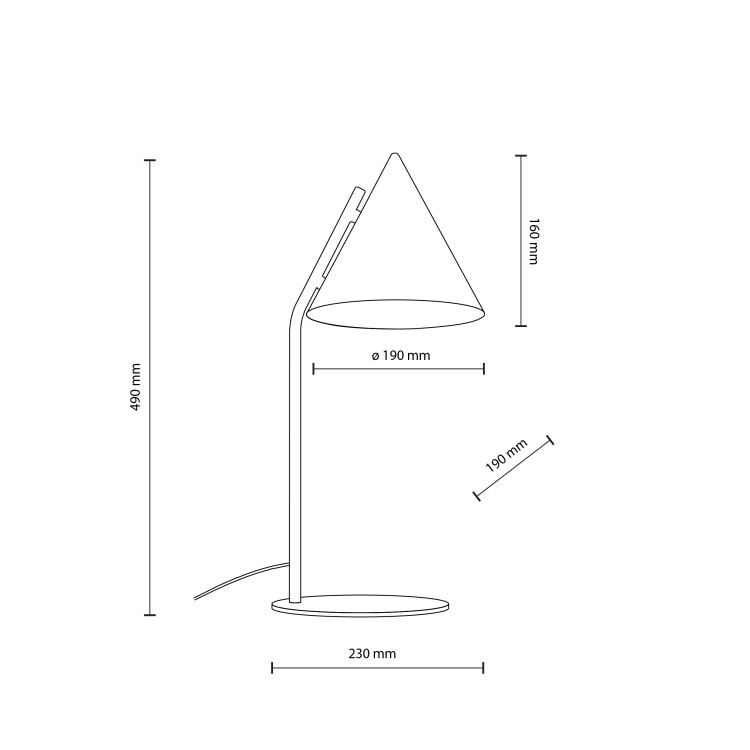 CONO BLACK Lampka nocna 16009 TK Lighting Czarny Czarny