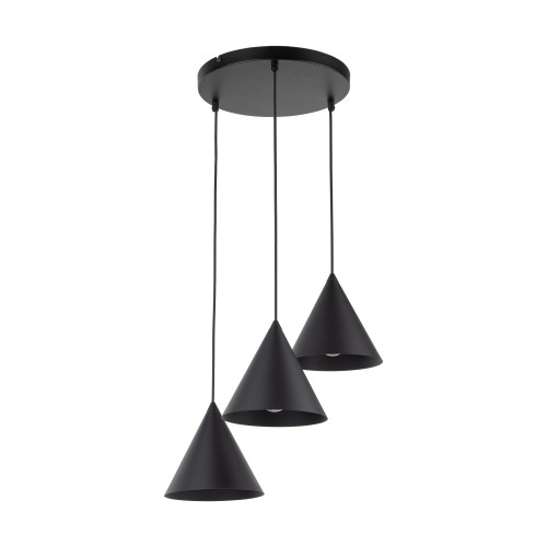 CONO BLACK Lampa wisząca 3 Koło S 10067 TK Lighting Czarny Czarny