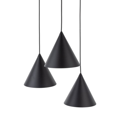 CONO BLACK Lampa wisząca 3 Koło S 10067 TK Lighting Czarny Czarny