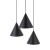 CONO BLACK Lampa wisząca 3 Koło S 10067 TK Lighting Czarny Czarny