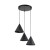 CONO BLACK Lampa wisząca 3 Koło S 10067 TK Lighting Czarny Czarny