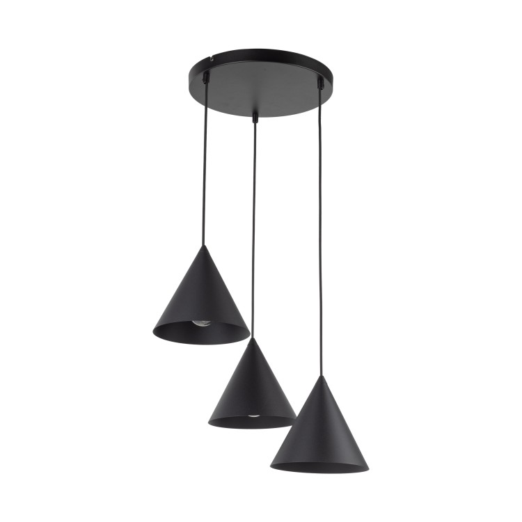 CONO BLACK Lampa wisząca 3 Koło S 10067 TK Lighting Czarny Czarny