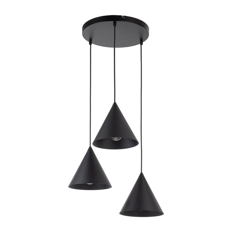CONO BLACK Lampa wisząca 3 Koło S 10067 TK Lighting Czarny Czarny