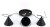 CONO BLACK Lampa wisząca 3 Koło S 10067 TK Lighting Czarny Czarny