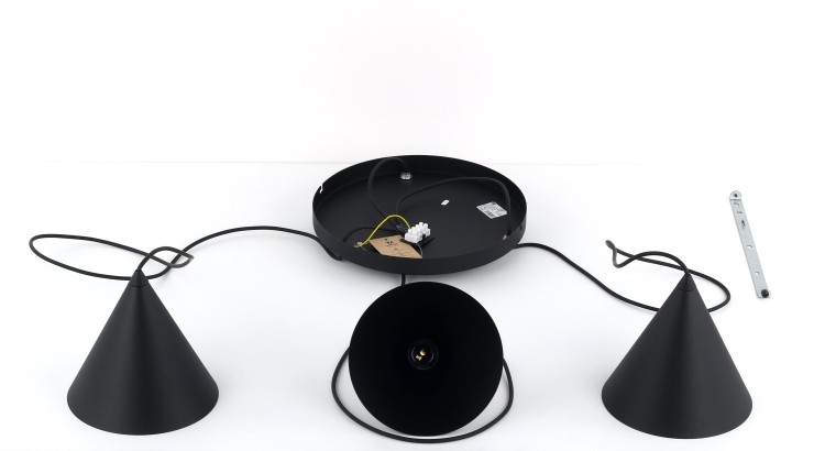 CONO BLACK Lampa wisząca 3 Koło S 10067 TK Lighting Czarny Czarny