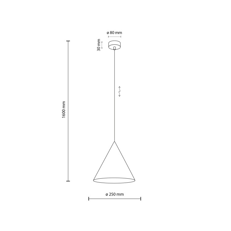 CONO ORANGE Lampa wisząca 1 M 10064 TK Lighting Pomarańczowy Pomarańczowy
