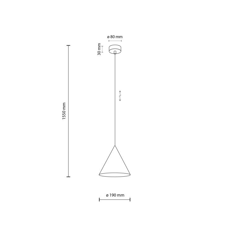 CONO ORANGE Lampa wisząca 1 S 10075 TK Lighting Pomarańczowy Pomarańczowy