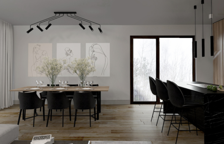 Lampa sufitowa spot Industrialna Loft SET BLACK/SILVER 8902 NOWODVORSKI Lighting GU10 nowoczesna oprawa oświetleniowa punktowa czarno-srebrna tuba z regulacją metal Inspiracje Premium
