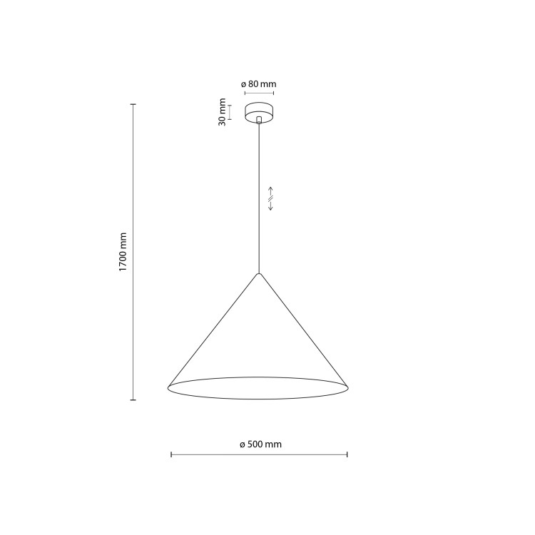 CONO BROWN Lampa wisząca 1 XL 10062 TK Lighting Brązowy Brązowy