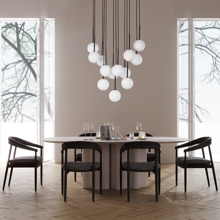 MARTIN BLACK WHITE Lampa wisząca 13 10079 TK Lighting Czarny Biały