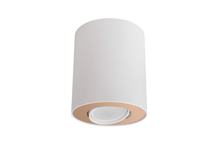 Lampa sufitowa spot Industrialna Loft SET WHITE/GOLD 8896 NOWODVORSKI Lighting GU10 nowoczesna oprawa oświetleniowa punktowa biało-złota tuba z regulacją metal Inspiracje Premium