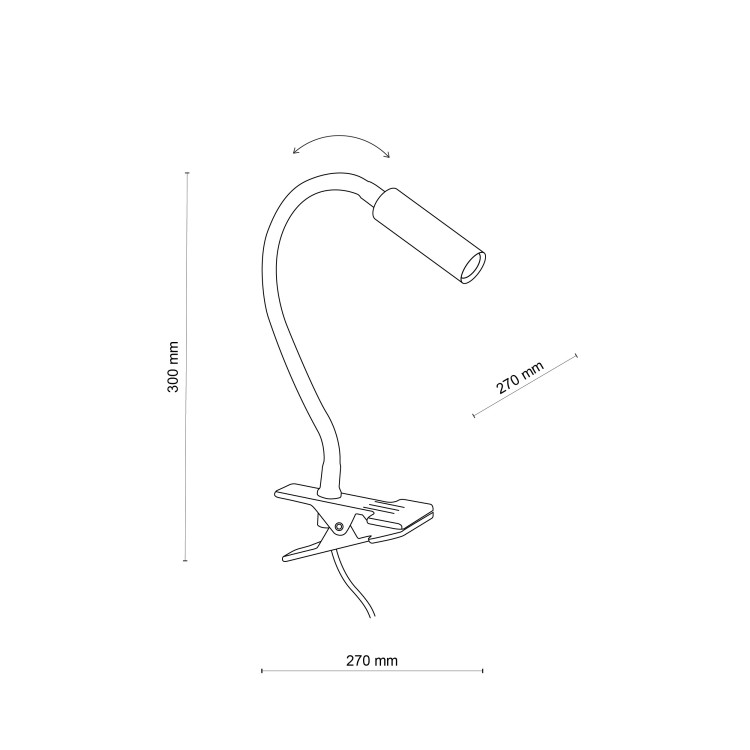 LAGOS WHITE Kinkiet Klips 1 16024 TK Lighting Biały Biały