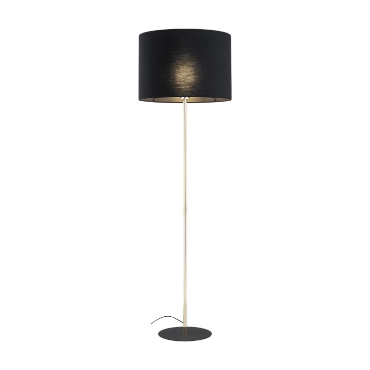 UMBERTO BLACK GOLD Lampa podłogowa 1 16029 TK Lighting Złoty, Czarny Czarny