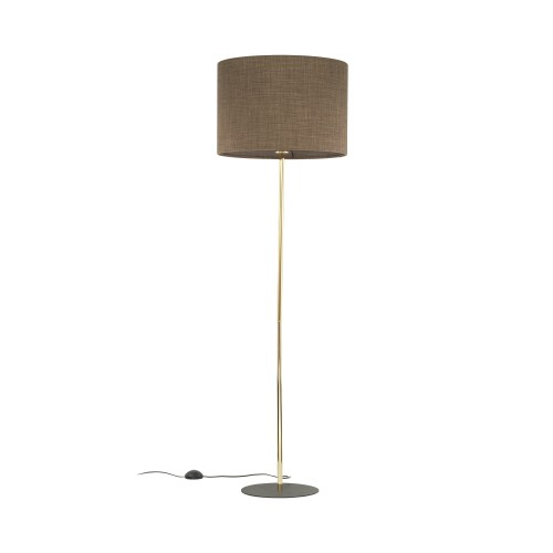 UMBERTO BROWN GOLD Lampa podłogowa 1 16031 TK Lighting Złoty, Czarny Brązowy
