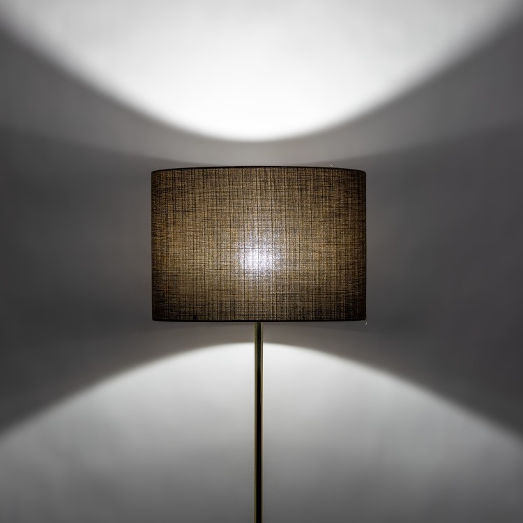 UMBERTO BROWN GOLD Lampa podłogowa 1 16031 TK Lighting Złoty, Czarny Brązowy