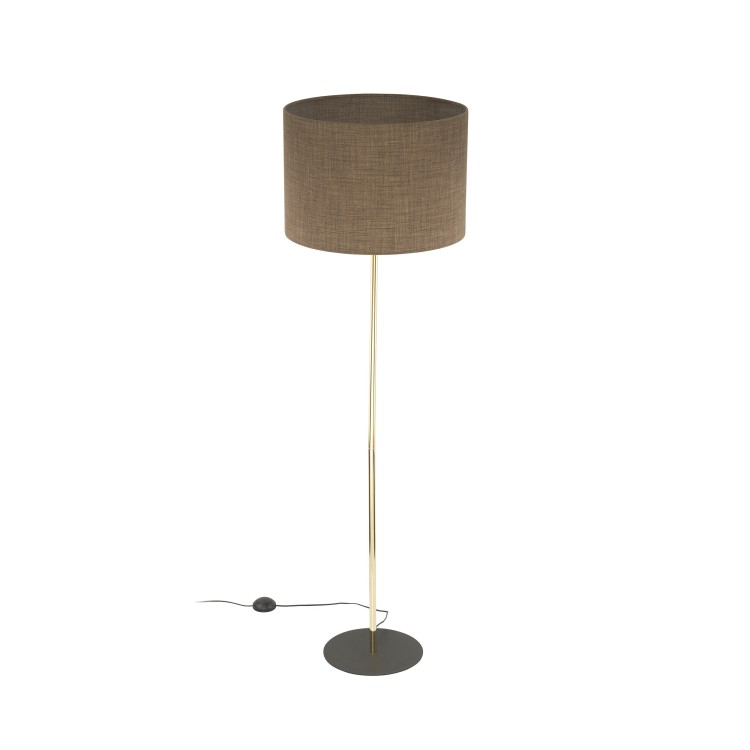 UMBERTO BROWN GOLD Lampa podłogowa 1 16031 TK Lighting Złoty, Czarny Brązowy