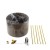 UMBERTO BROWN GOLD Lampa podłogowa 1 16031 TK Lighting Złoty, Czarny Brązowy