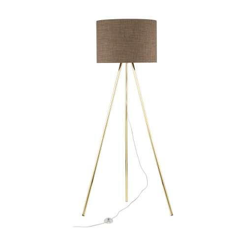 UMBERTO BROWN GOLD Lampa podłogowa 1 16032 TK Lighting Złoty Brązowy