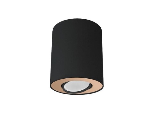 Lampa sufitowa spot Industrialna Loft SET BLACK/GOLD 8901 NOWODVORSKI Lighting GU10 nowoczesna oprawa oświetleniowa punktowa czarno-złota tuba z regulacją metal Inspiracje Premium