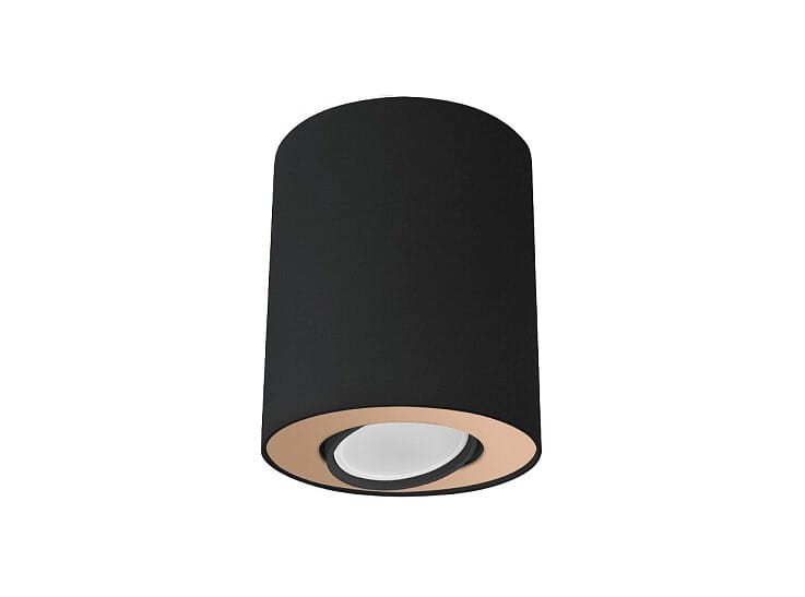 Lampa sufitowa spot Industrialna Loft SET BLACK/GOLD 8901 NOWODVORSKI Lighting GU10 nowoczesna oprawa oświetleniowa punktowa czarno-złota tuba z regulacją metal Inspiracje Premium