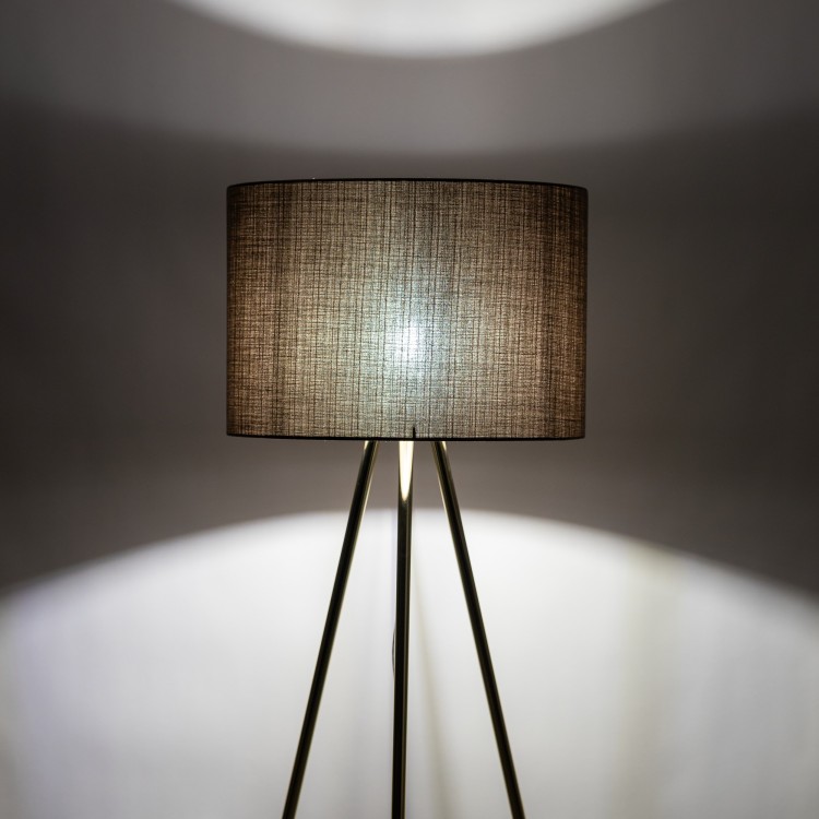 UMBERTO BROWN GOLD Lampa podłogowa 1 16032 TK Lighting Złoty Brązowy