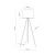 UMBERTO BROWN GOLD Lampa podłogowa 1 16032 TK Lighting Złoty Brązowy