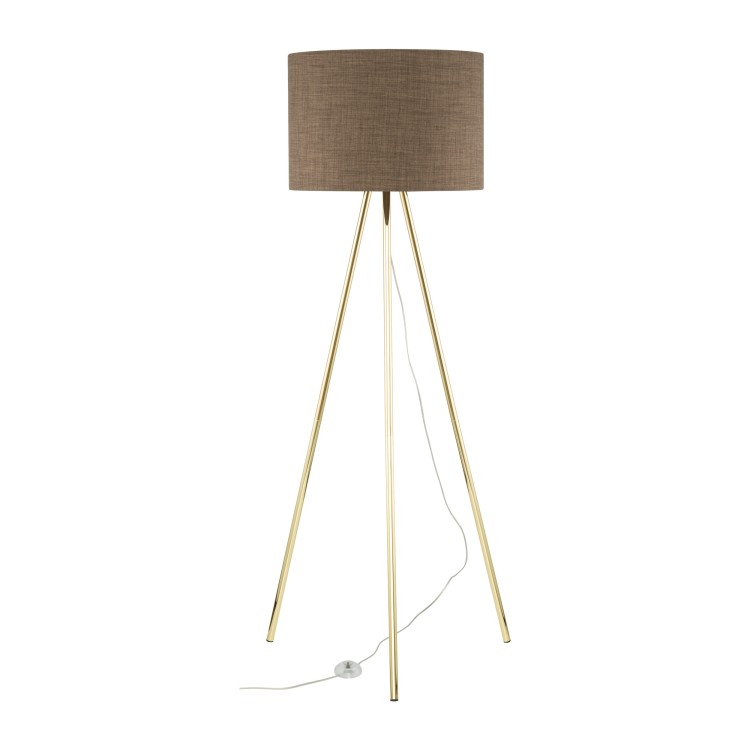 UMBERTO BROWN GOLD Lampa podłogowa 1 16032 TK Lighting Złoty Brązowy