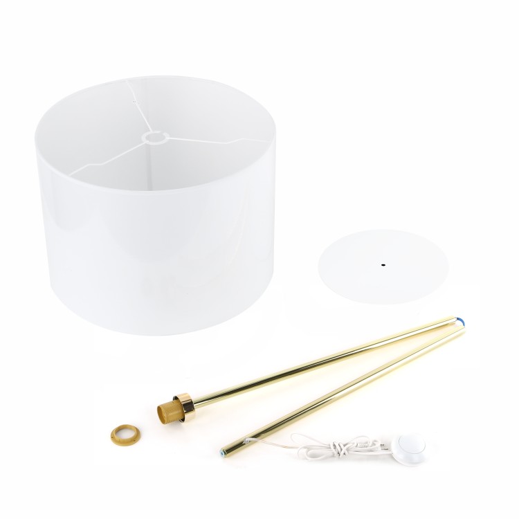 UMBERTO WHITE GOLD Lampa podłogowa 1 16033 TK Lighting Złoty Biały