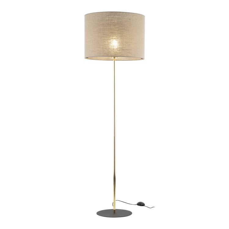 UMBERTO LINEN GOLD Lampa podłogowa 1 16035 TK Lighting Złoty Len