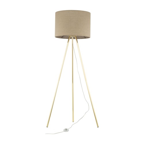 UMBERTO LINEN GOLD Lampa podłogowa 1 16036 TK Lighting Złoty Len
