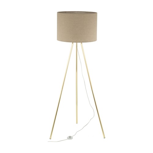 UMBERTO LINEN GOLD Lampa podłogowa 1 16036 TK Lighting Złoty Len