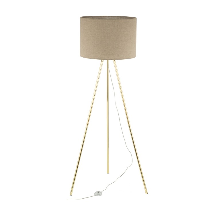 UMBERTO LINEN GOLD Lampa podłogowa 1 16036 TK Lighting Złoty Len