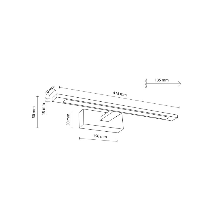 GALLERY LED CHROME 12 W 18001 TK Lighting Chrom Biały